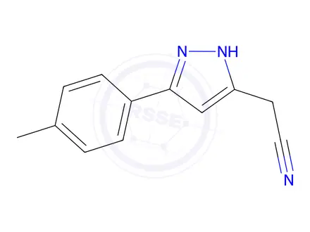Chemical structure of 2-(5-(p-Tolyl)-1H-pyrazol-3-yl)acetonitrile