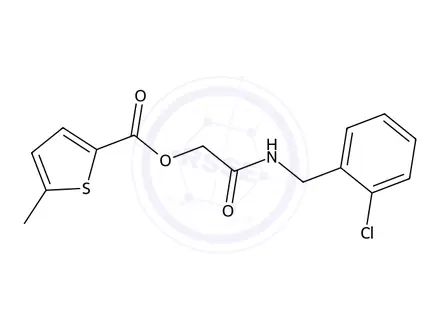 Chemical structure of 2-((2-Chlorobenzyl)amino)-2-oxoethyl 5-methylthiophene-2-carboxylate
