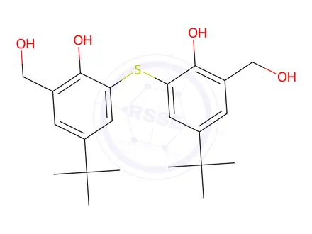 Chemical structure of 6,6'-Thiobis(4-(tert-butyl)-2-(hydroxymethyl)phenol)