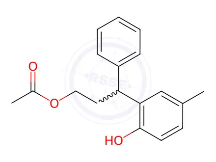 Chemical structure of Tolterodine Diol Acetate Impurity