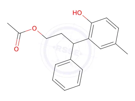 Chemical structure of Tolterodine Diol Acetate Impurity