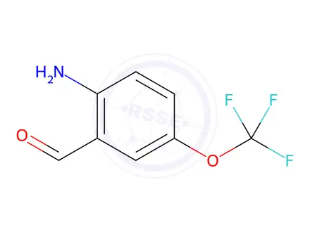 Chemical structure of Benzaldehyde, 2-amino-5-(trifluoromethoxy)-