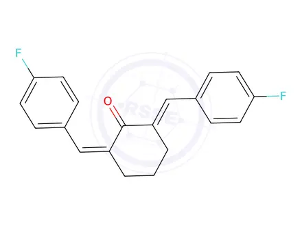 Chemical structure of 2,6-Bis(4-fluorobenzylidene)cyclohexanone