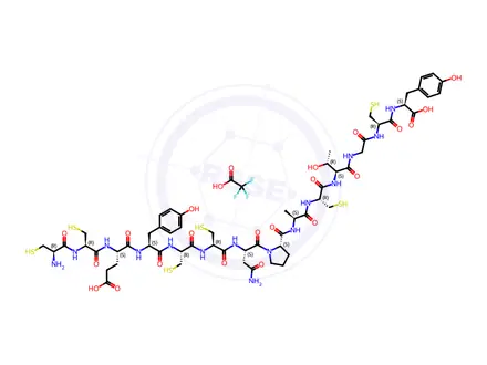 Chemical structure of Linaclotide Impurity 3 (Linaclotide Linear Trifluoroacetate)