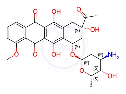 Chemical structure of 3’-epi-Daunorubicin