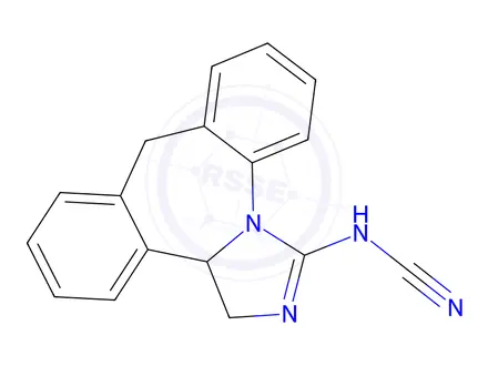 Chemical structure of N-(9,13b-dihydro-1H-dibenzo[c,f]imidazo[1,5-a]azepin-3-yl)cyanamide