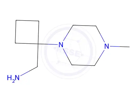 Chemical structure of (1-(4-Methylpiperazin-1-yl)cyclobutyl)methanamine