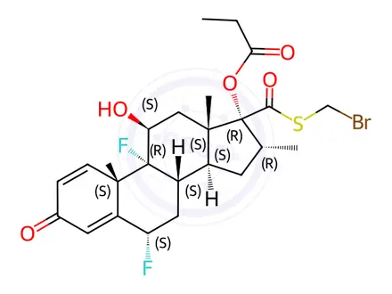 Chemical structure of Fluticasone Impurity N7