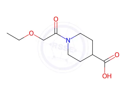 Chemical structure of 1-(Ethoxyacetyl)piperidine-4-carboxylic acid