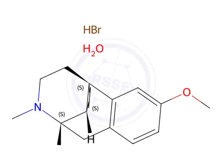Chemical structure of Dextromethorphan Hydrobromide Monohydrate