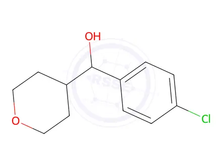Chemical structure of (4-chlorophenyl)(oxan-4-yl)methanol