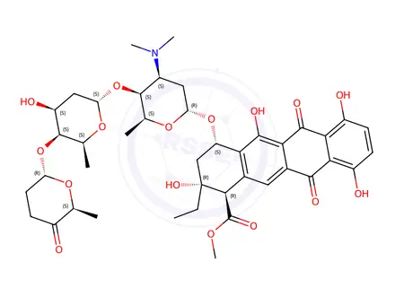 Chemical structure of cinerubine A