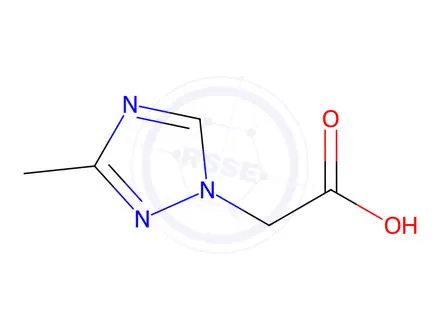 Chemical structure of 2-(3-methyl-1H-1,2,4-triazol-1-yl)acetic Acid