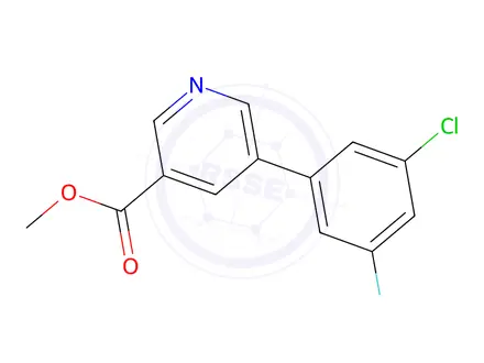 Chemical structure of Methyl 5-(3-chloro-5-fluorophenyl)nicotinate
