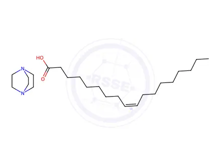 Chemical structure of oleic acid, compound with 1,4-diazabicyclo[2.2.2]octane (1:1)