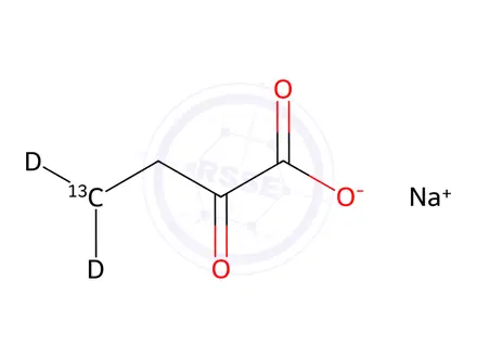 Chemical structure of α-KETOBUTYRIC ACID, SODIUM SALT METHYL-13C, D2