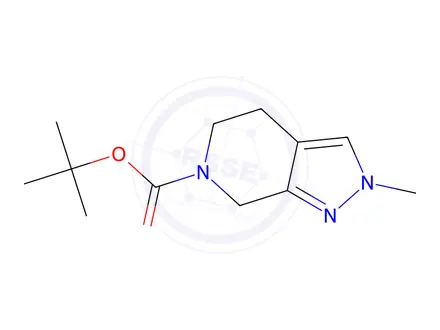 Chemical structure of tert-Butyl 2-methyl-2,4,5,7-tetrahydro-6H-pyrazolo[3,4-c]pyridine-6-carboxylate