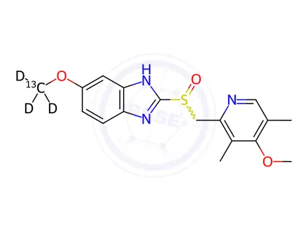 Chemical structure of Omeprazole-13C,D3