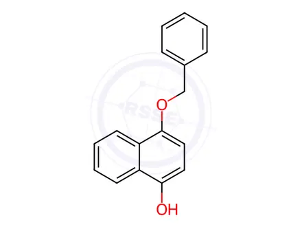 Chemical structure of 1-Naphthalenol, 4-(phenylmethoxy)-