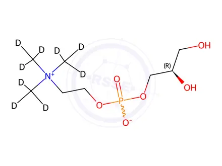 Chemical structure of sn-Glycero-3-phosphocholine-d9