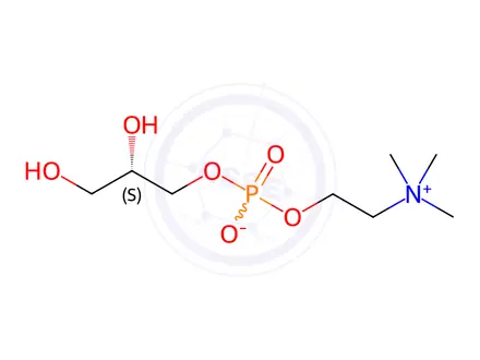 Chemical structure of D-α-GLYCERYLPHOSPHORYLCHOLINE((S)-a-GLYCERYLPHOSPHORYLCHOLINE)