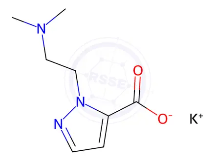 Chemical structure of Potassium 1-(2-(dimethylamino)ethyl)-1H-pyrazole-5-carboxylate