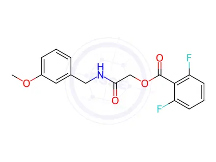 Chemical structure of 2-((3-Methoxybenzyl)amino)-2-oxoethyl 2,6-difluorobenzoate