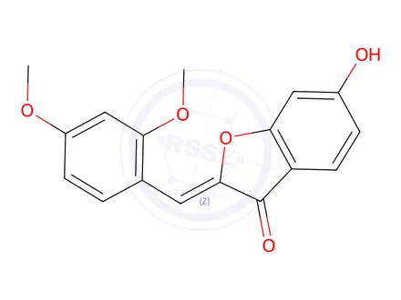 Chemical structure of (Z)-2-(2,4-Dimethoxybenzylidene)-6-hydroxybenzofuran-3(2H)-one