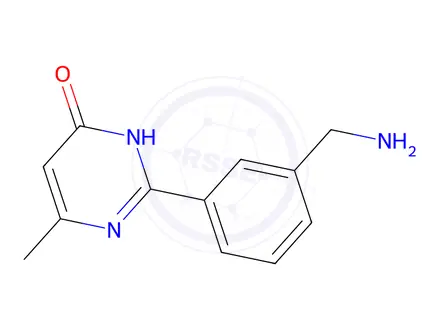 Chemical structure of 2-(3-(Aminomethyl)phenyl)-6-methylpyrimidin-4(3H)-one