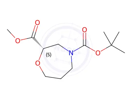 Chemical structure of 4-(tert-Butyl) 2-methyl (S)-1,4-oxazepane-2,4-dicarboxylate