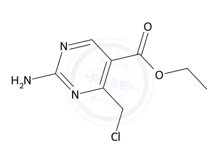 Chemical structure of Ethyl 2-amino-4-(chloromethyl)pyrimidine-5-carboxylate
