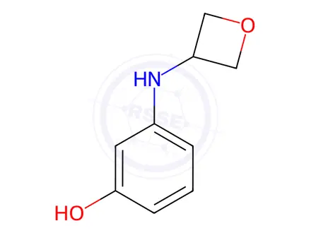 Chemical structure of 3-[(oxetan-3-yl)amino]phenol