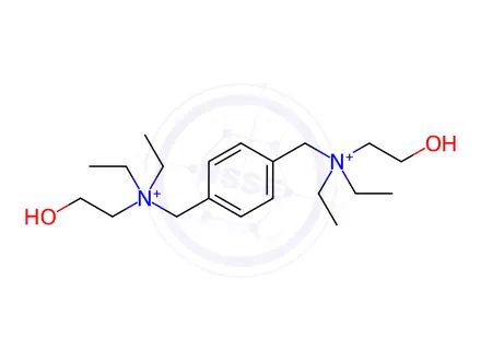 Chemical structure of AMMONIUM, (p-PHENYLENEDIMETHYLENE)BIS(DIETHYL(2-HYDROXYETHYL)-, DIBROM IDE