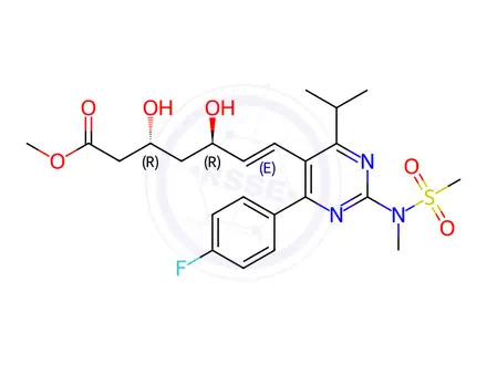 Chemical structure of Rosuvastatin (3R,5R)-Isomer Methyl Ester
