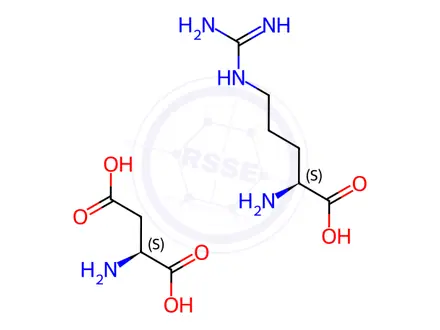 Chemical structure of L-Arginine L-aspartate