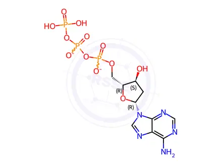 Chemical structure of 2'-Deoxyadenosine-5'-triphosphate disodium salt