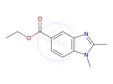 Chemical structure of Ethyl 1,2-dimethyl-1,3-benzodiazole-5-carboxylate