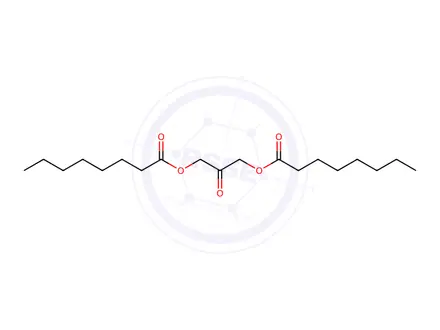 Chemical structure of Dihydroxyacetone dioctanoic acid ester