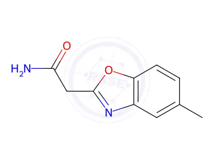 Chemical structure of 5-methylbenzoxazole-2-acetamide