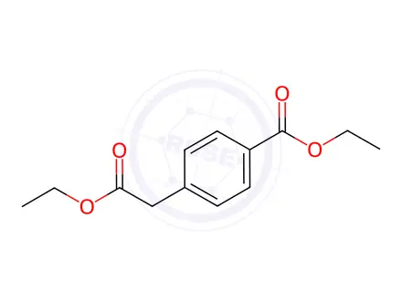 Chemical structure of Benzeneacetic acid, 4-(ethoxycarbonyl)-, ethyl ester