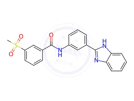 Chemical structure of N-(3-(1H-Benzo[d]imidazol-2-yl)phenyl)-3-(methylsulfonyl)benzamide