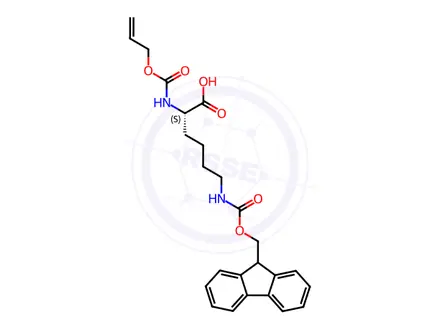 Chemical structure of Alloc-Lys(Fmoc)-OH