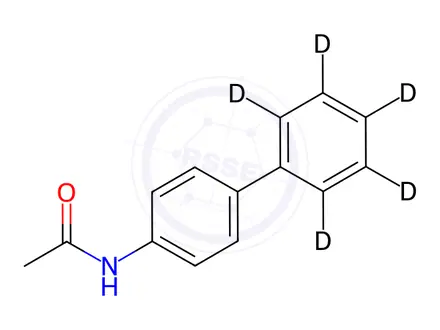 Chemical structure of N-Acetyl-4-aminobiphenyl-d5