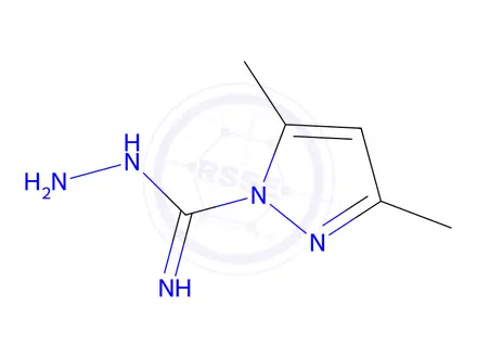 Chemical structure of 3,5-Dimethyl-1H-pyrazole-1-carboximidhydrazide