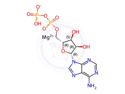 Chemical structure of Adenosine 5'-(trihydrogen diphosphate), magnesium salt