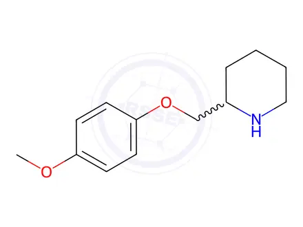 Chemical structure of 2-[(4-Methoxyphenoxy)methyl]piperidine