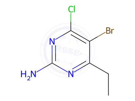Chemical structure of 5-Bromo-4-chloro-6-ethylpyrimidin-2-amine