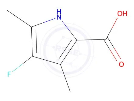 Chemical structure of 4-Fluoro-3,5-dimethyl-1H-pyrrole-2-carboxylic acid