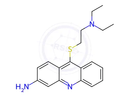 Chemical structure of 9-((2-(Diethylamino)ethyl)thio)acridin-3-amine