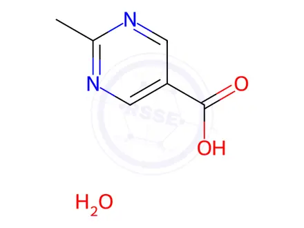 Chemical structure of 2-Methylpyrimidine-5-carboxylic acid hydrate